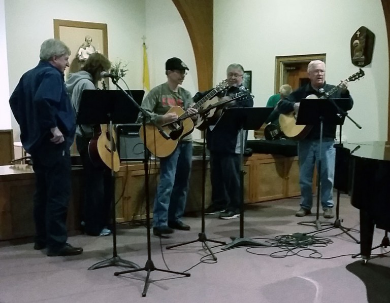 Musicians prepare for Holy Hour